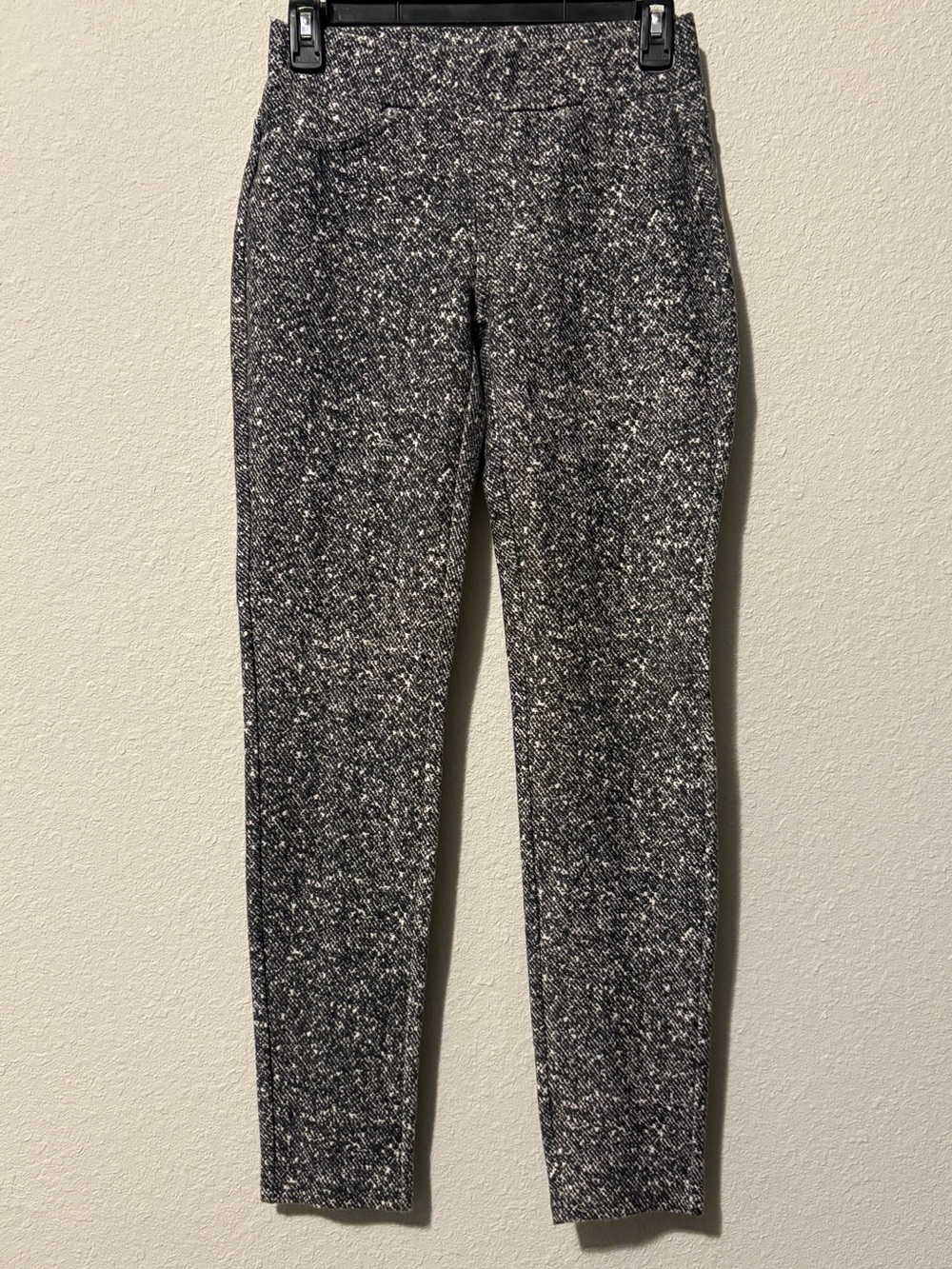 MICHAEL Michael Kors Black and White Tweed Skinny Ponte Pants